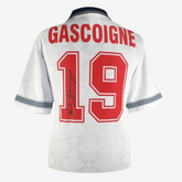 Paul Gascoigne Signed England Football Shirt - 1990 World Cup